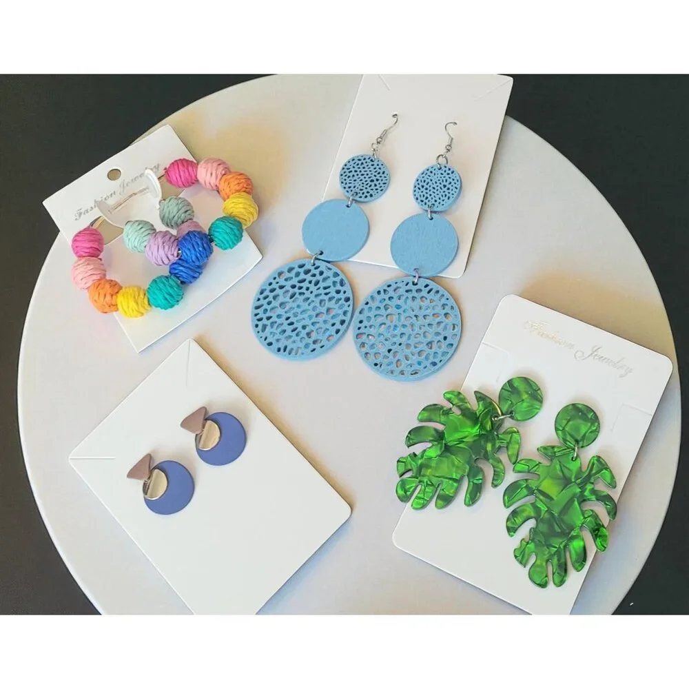 Set Of 4 Pairs of Unique Earrings (SKU#3083)